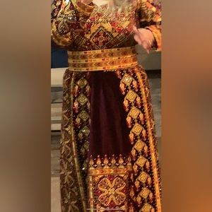 Custom made burgundy Thoub